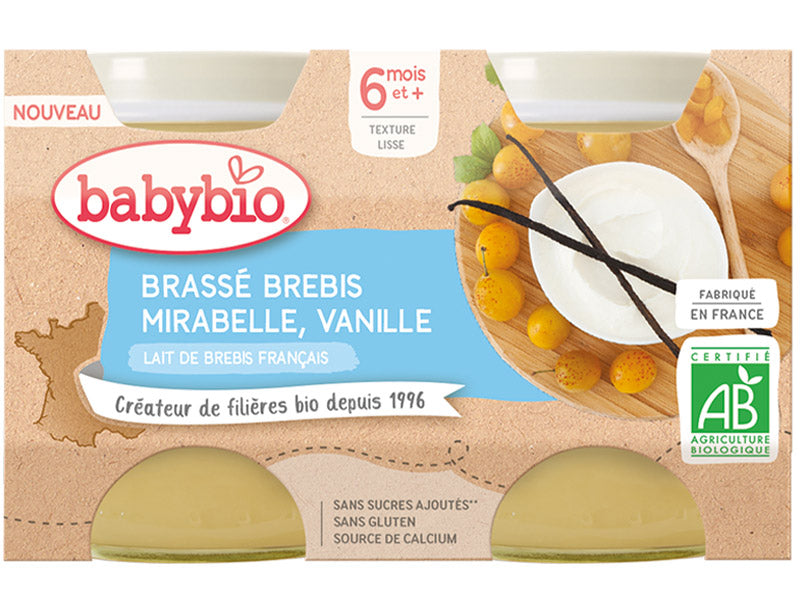 Babybio Organic Mirabelle Vanilla Sheep Yogurt  - 130 G