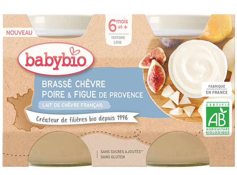 Babybio Organic Pear Fig Goat Yogurt  - 130 G