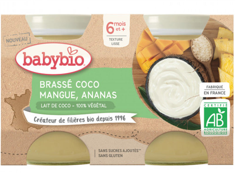 Babybio Organic Coconut Mango Pineapple Yogurt  - 130 G