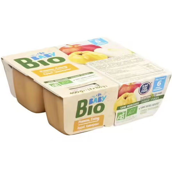 Carrefour Org Apple Quince Compote  - 100 G