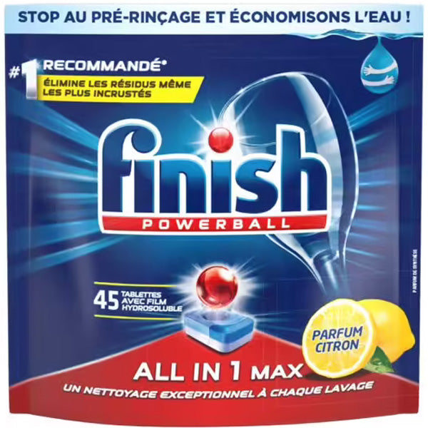Finish All-In-1 Lemon Dishwasher Tablets  - 45Pc