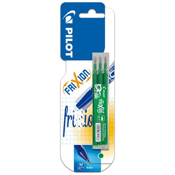 Pilot 3 Refills Frixion Green 0.7Mm  -  3Pc