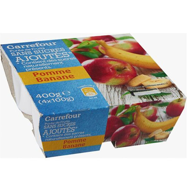 Carrefour App Banana Dess Witht Added Sugar  - 100 G