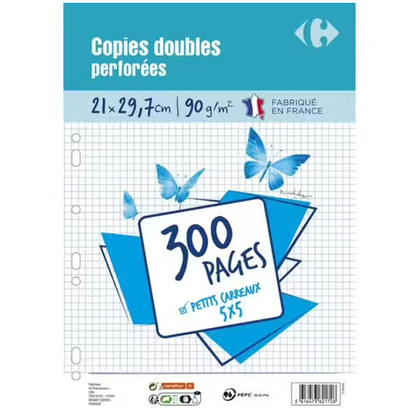 Carrefour Double Sheets Punched Small Grids  - 75Pc