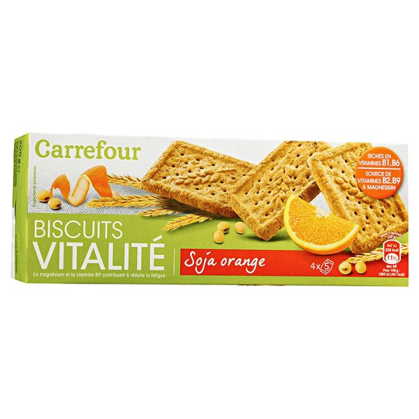 Carrefour Soy And Orange Biscuits  - 200 G