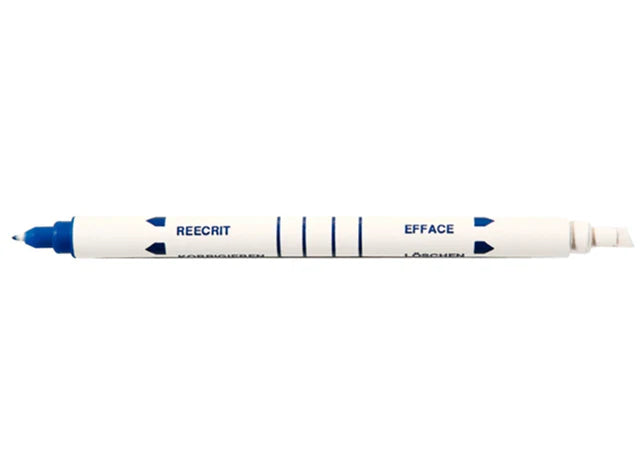 Eraser With Chisel And Blue Ink - 1 Pc
