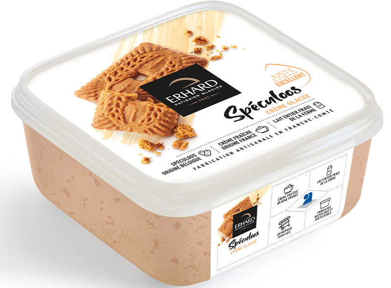 Erhard Speculoos Ice Cream With Pieces  - 450 G