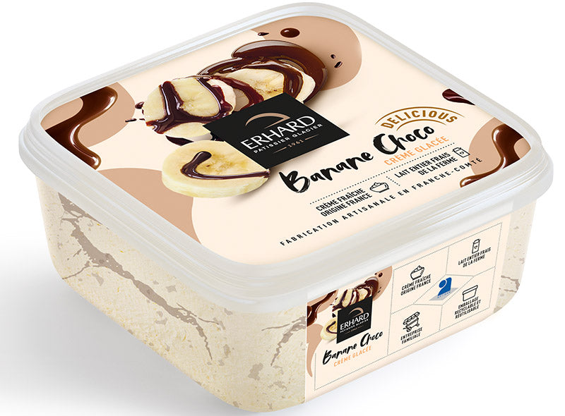 Erhard Banana Chocolate Ice Cream  - 450 G