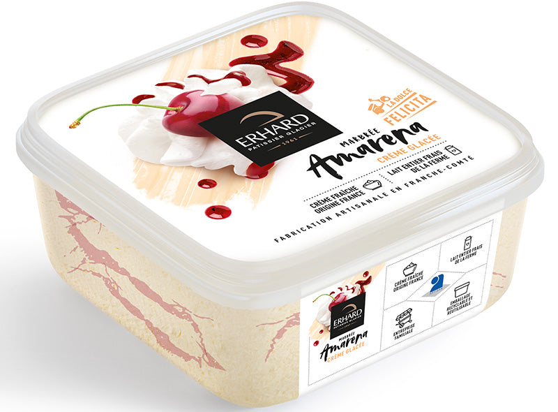 Erhard Amarena Marble Ice Cream  - 450 G