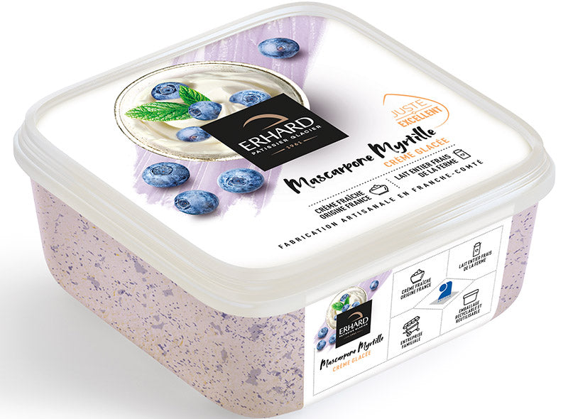 Erhard Blueberry Mascarpone Ice Cream  - 450 G