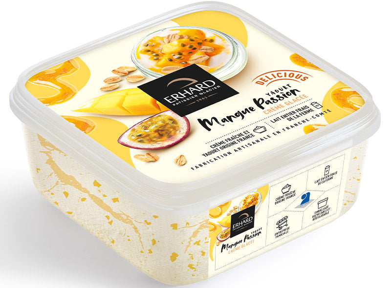 Erhard Mango Passion Yoghurt Ice Cream  - 470 G