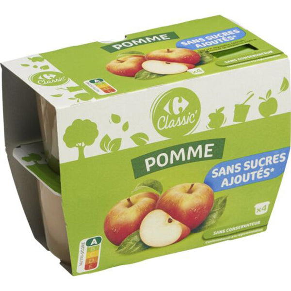 Carrefour Applesauce Dess Witht Added Sugar  - 100 G