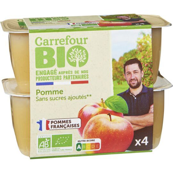 Carrefour Org App Sauce Dess Withtadd Sugar  - 100 G