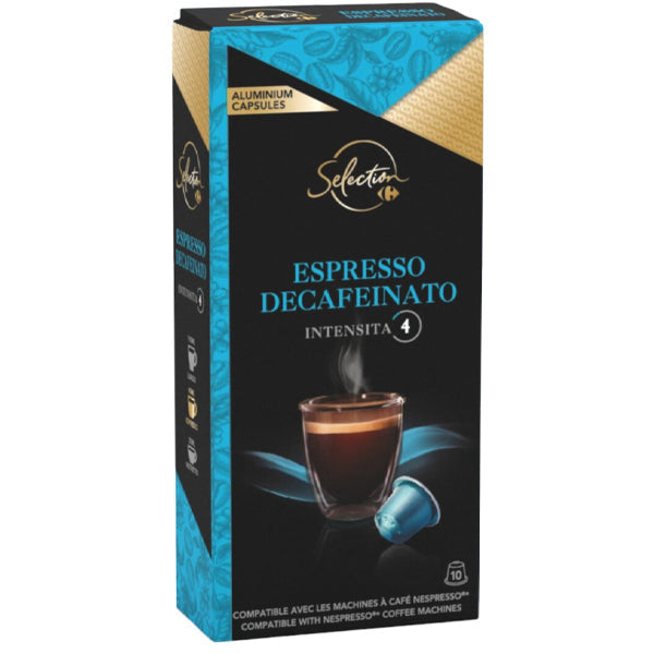 Carrefour Decaf Espresso Coffee Capsules  - 10Pc