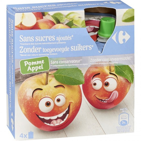 Carrefour Applesauce Without Add Sugar Pouch  -  90 G
