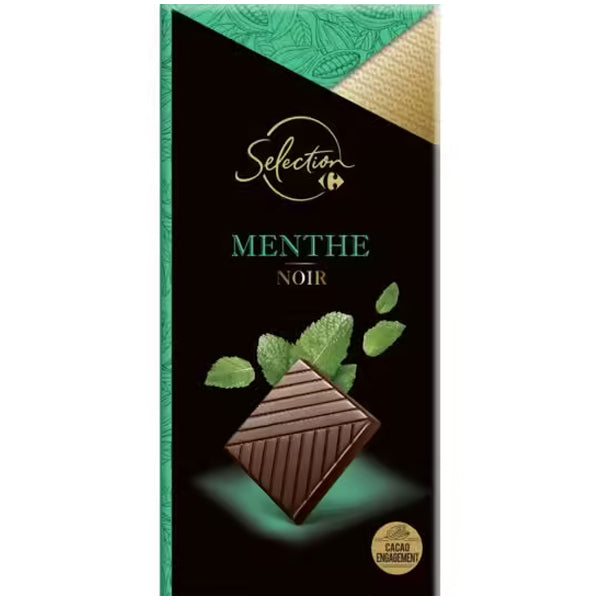 Carrefour Dark Chocolate With Mint  - 100 G