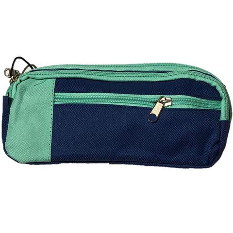 Carrefour Bicolor Zip Pencil Case Blue Green  - 1 PC
