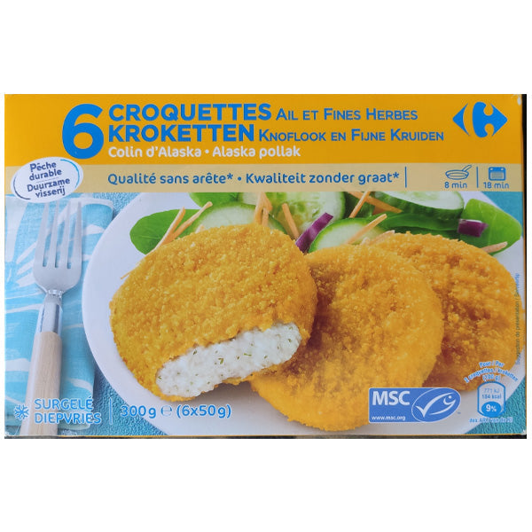 Carrefour Fish Croquettes Garlic Herbs  -  50 G