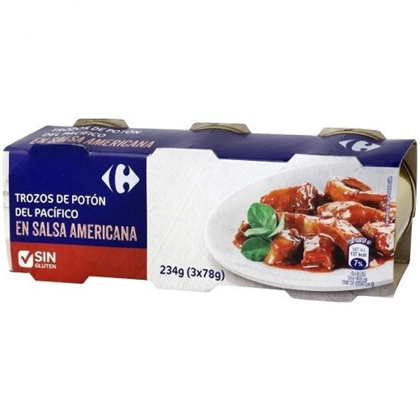 Carrefour Espana Chunks Of Squid From Pacific In Americana Sauce  -  78 G
