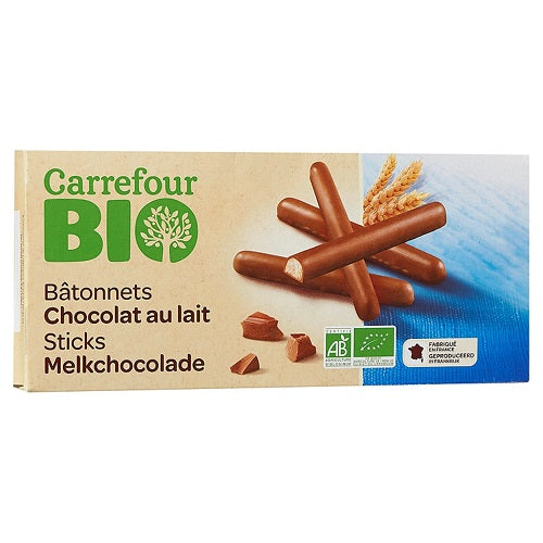 Carrefour Organic Milk Chocolate Sticks  - 125 G