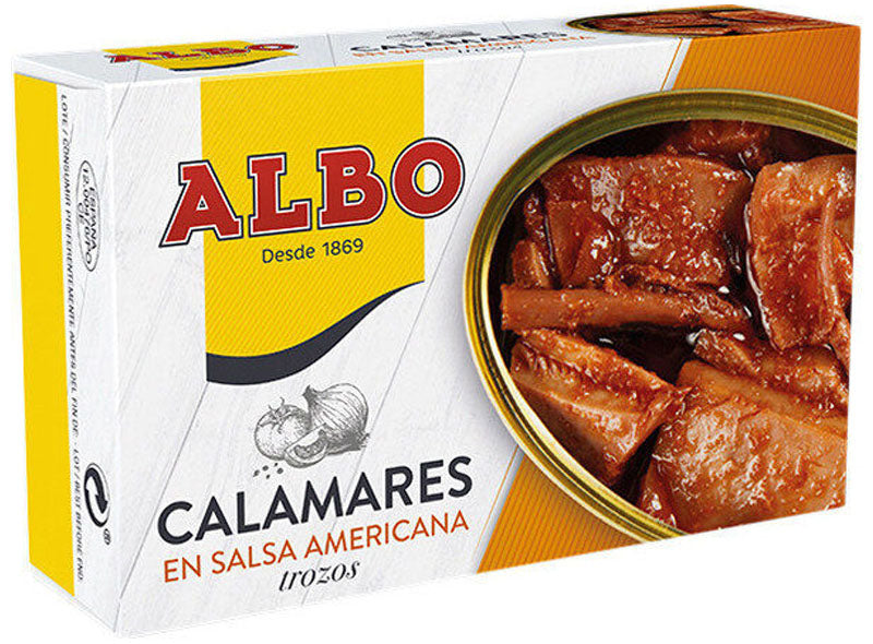 Albo Squid Pieces In American Sauce  - 120 G