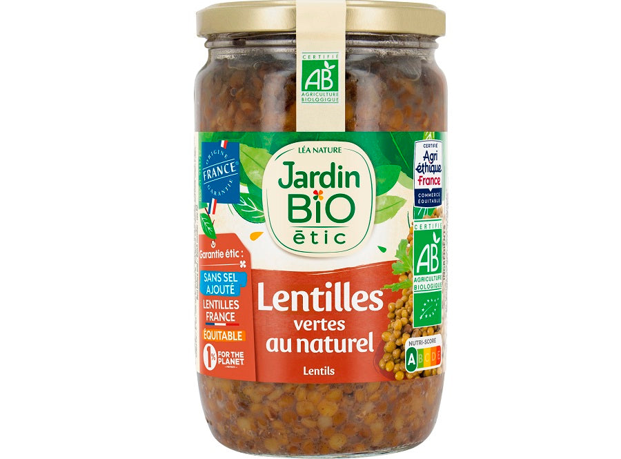 Jardin Bio Natural Green Lentils No Salt  - 660 G