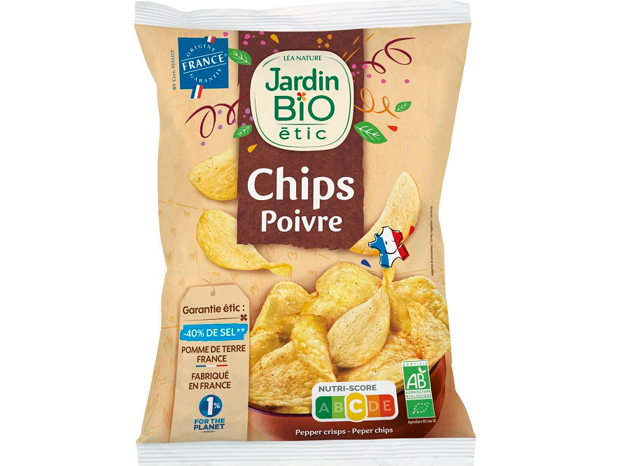 Jardin Bio Organic Pepper Potato Crisps  - 100 G