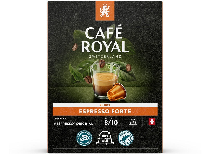 Cafe Royal Forte Espresso Coffee Capsules  - 18Pc