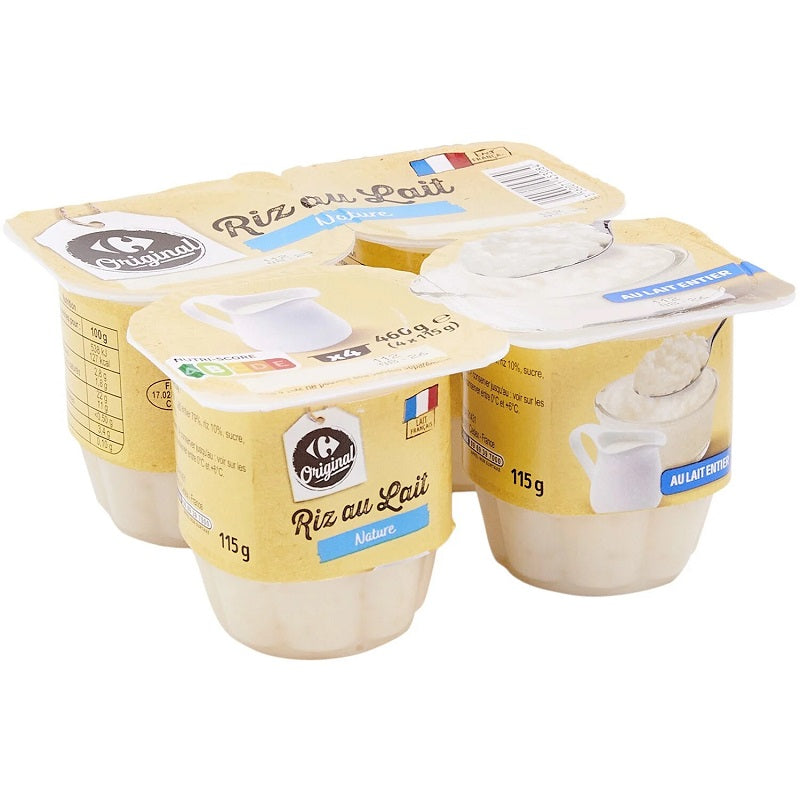 Carrefour Plain Rice Pudding Dessert  - 115 G