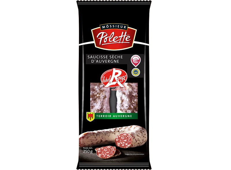Mossieur Polette Red Label Auvergne Curved Sausage  - 250 G