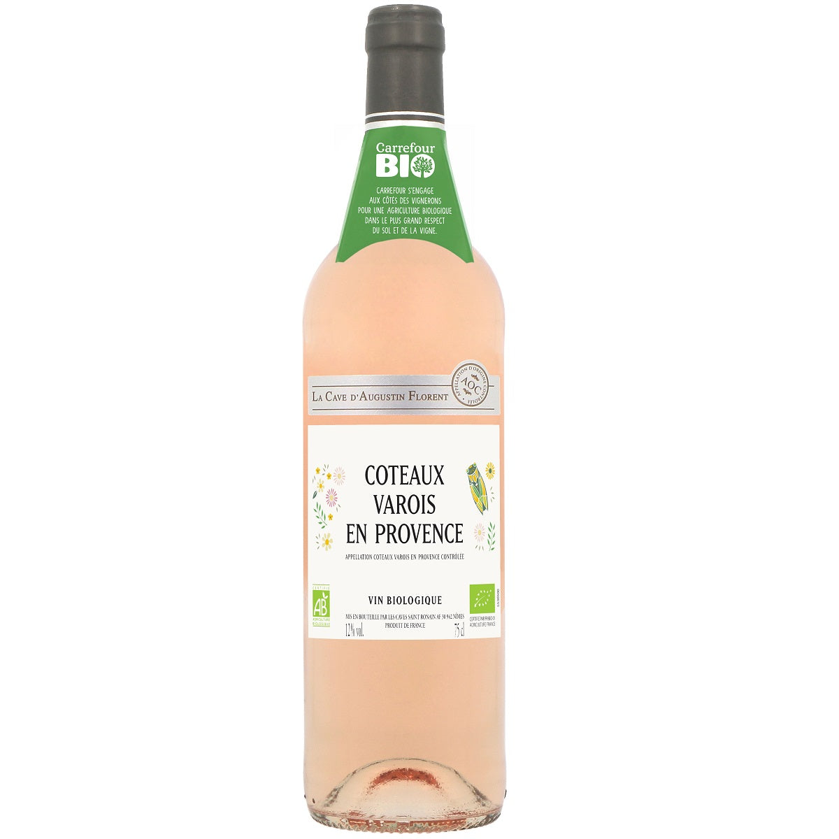 La Cave D Augustin Florent Organic Cinsault Coteaux Varois Rose  - 75Cl
