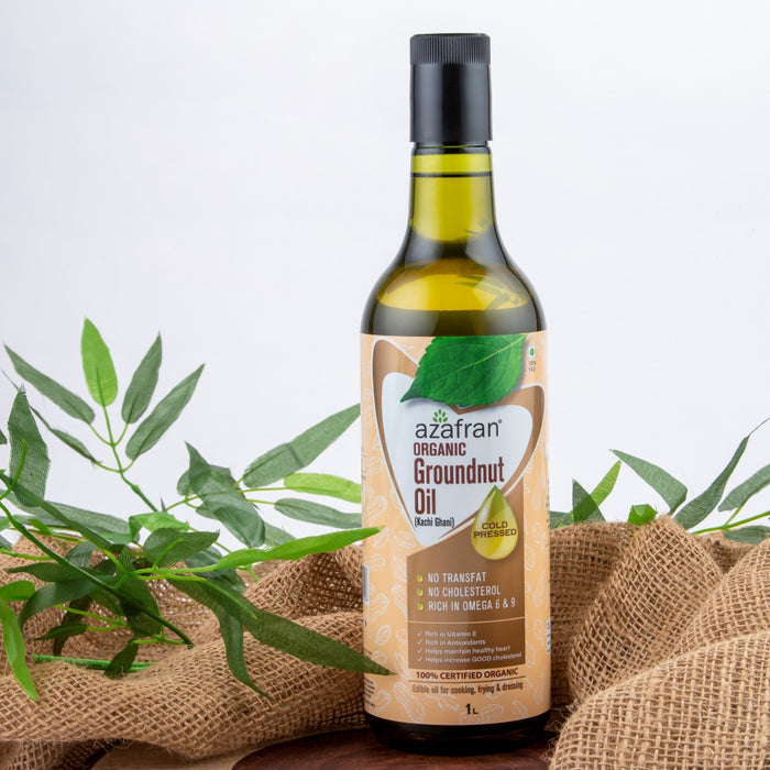 Azafran Cold Press Organic Ground Nut Oil - 1L
