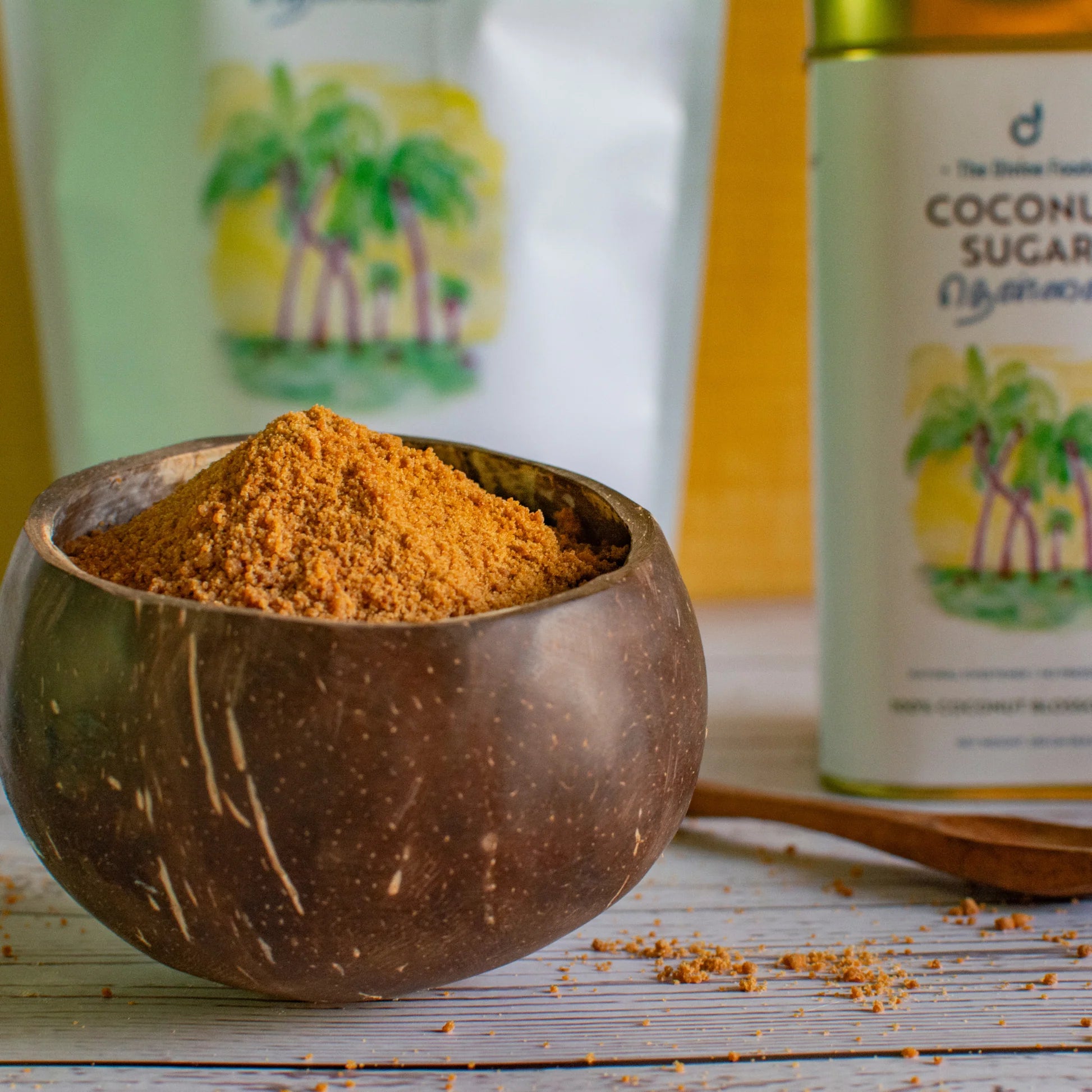 The Divine Foods Organic Coconut Sugar Natural Sweetener, Sugar Alternative, Coconut Palm Sap- 250 g