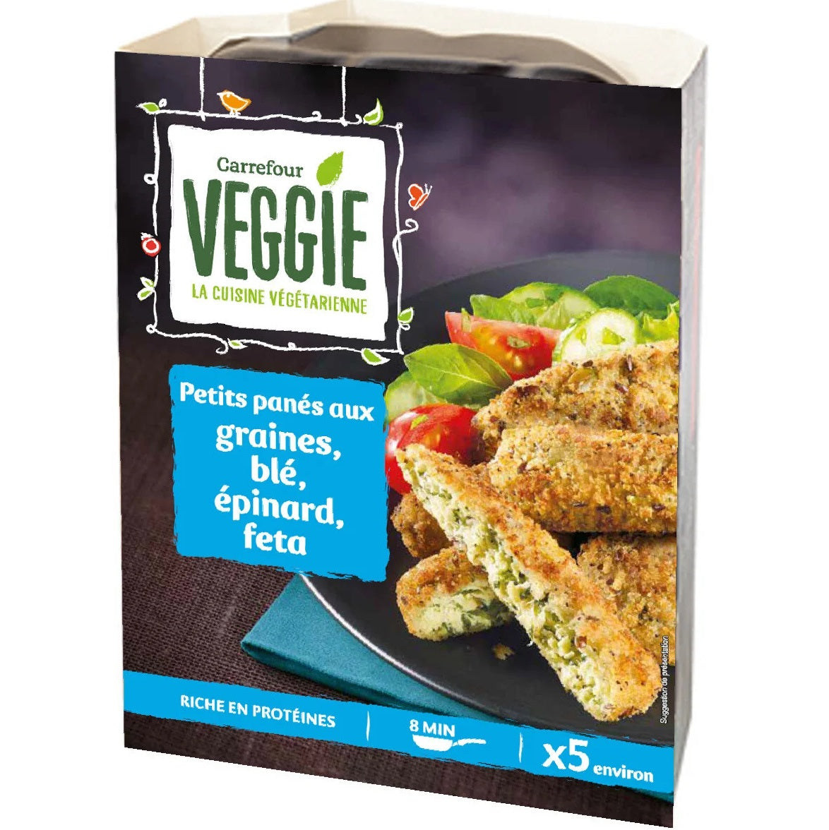 Carrefour Vegan Wheat Feta Patty Snack  - 200 G