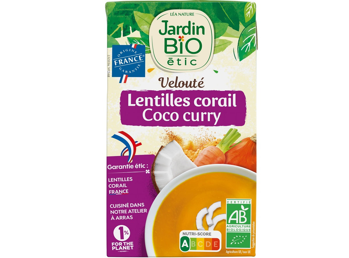 Jardin Bio Organic Red Lentil Coconut Curry Soup  - p 1L