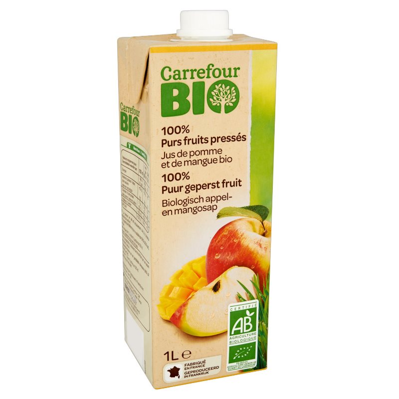 Carrefour Organic Apple Mango Juice  - e 1L