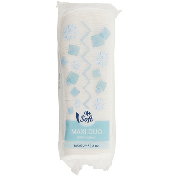 Carrefour Squared Duo Cotton Pads  - 80Pc