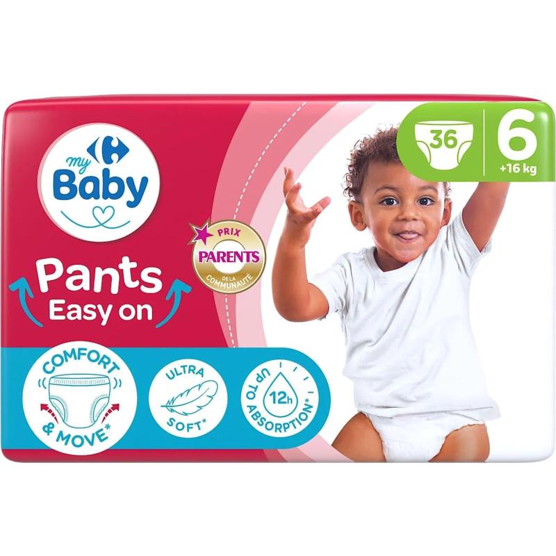 Carrefour Extra Large Dry Pants +16Kg  - 36Pc