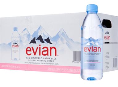 Evian Evian Natural Mineral Water  -24 x 50Cl
