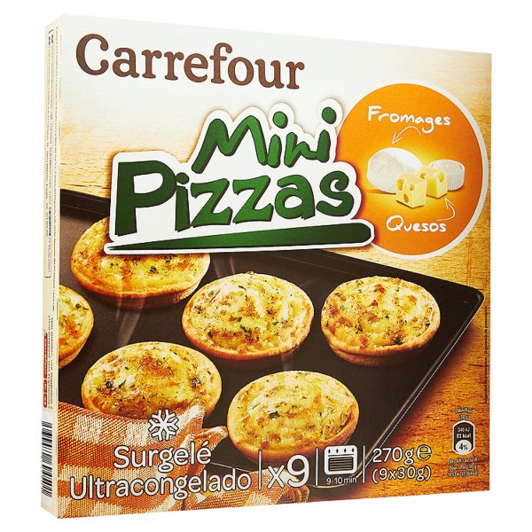Carrefour Three Cheese Mini Pizzas  -  30 G