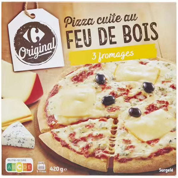 Carrefour Three Cheese Pizza  - 420 G