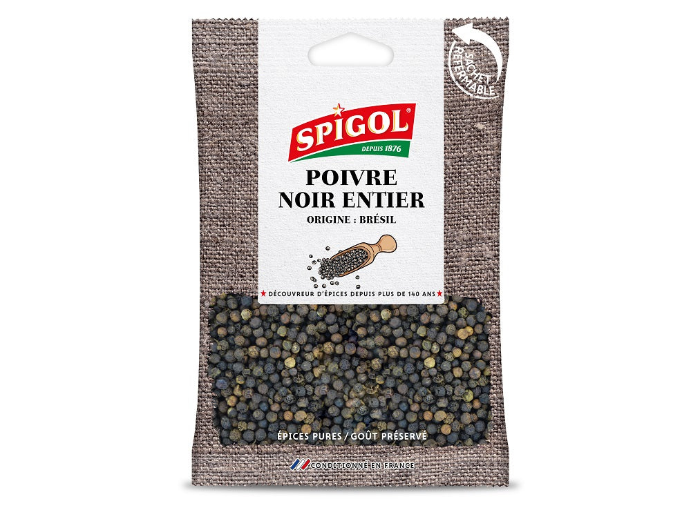 Spigol Whole Black Pepper  -  70 G