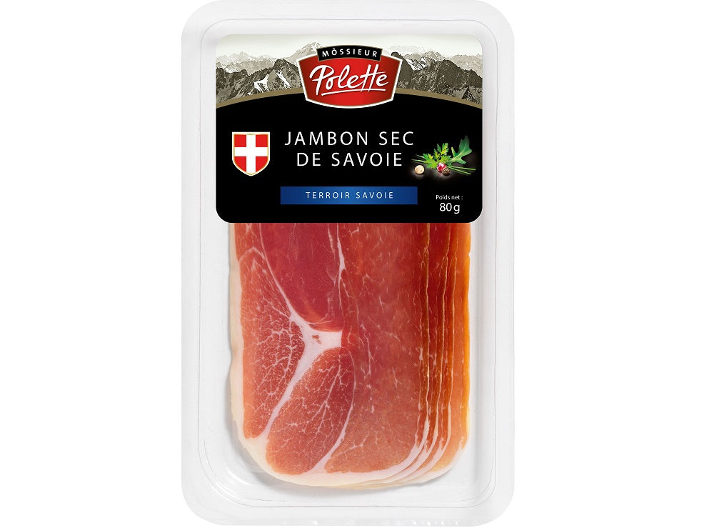 Mossieur Polette Savoie Igp Cured Dry Ham  -  80 G