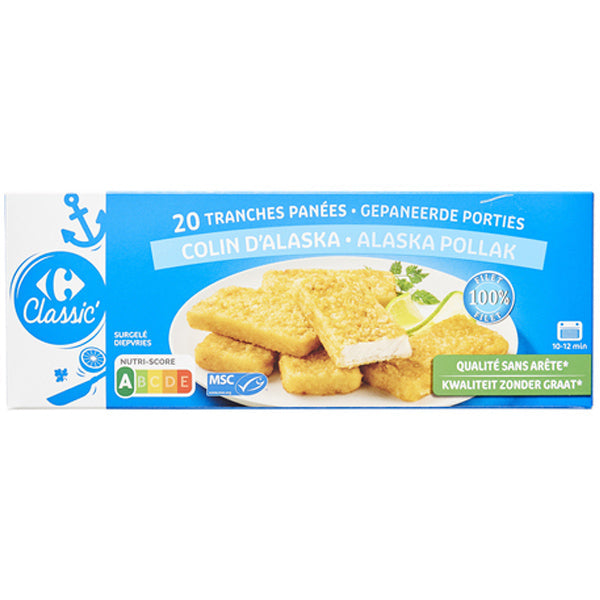 Carrefour Breaded Alaska Pollock Slices  -  50 G