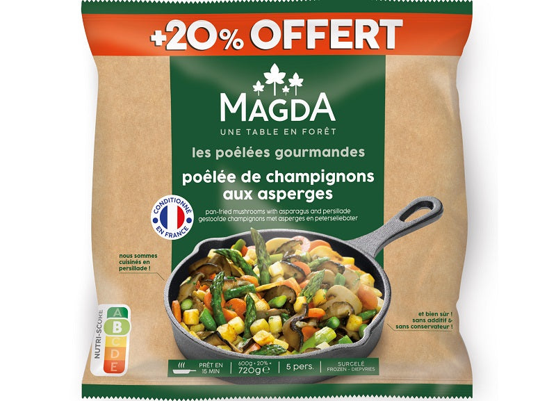 Magda Pan-Fried Mushrooms With Asparagus  - 720 G