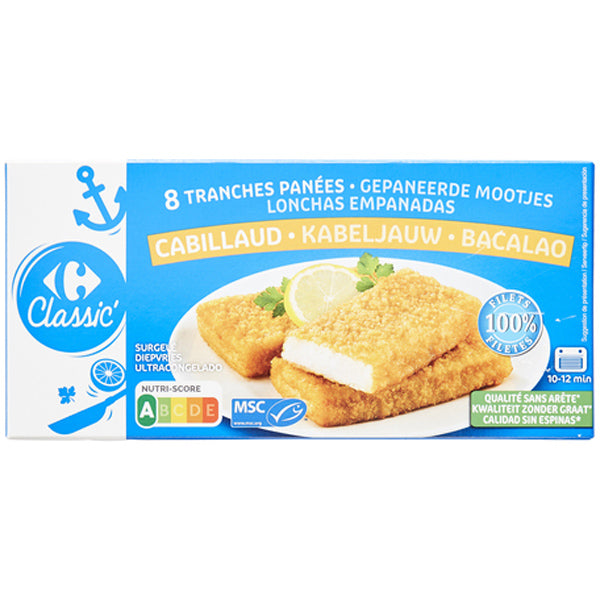 Carrefour Breaded Slices Of Cod  -  50 G