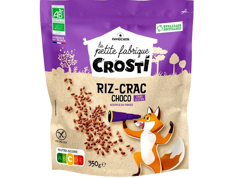 Favrichon Organic Crosti Choco Crac Rice  - 365 G