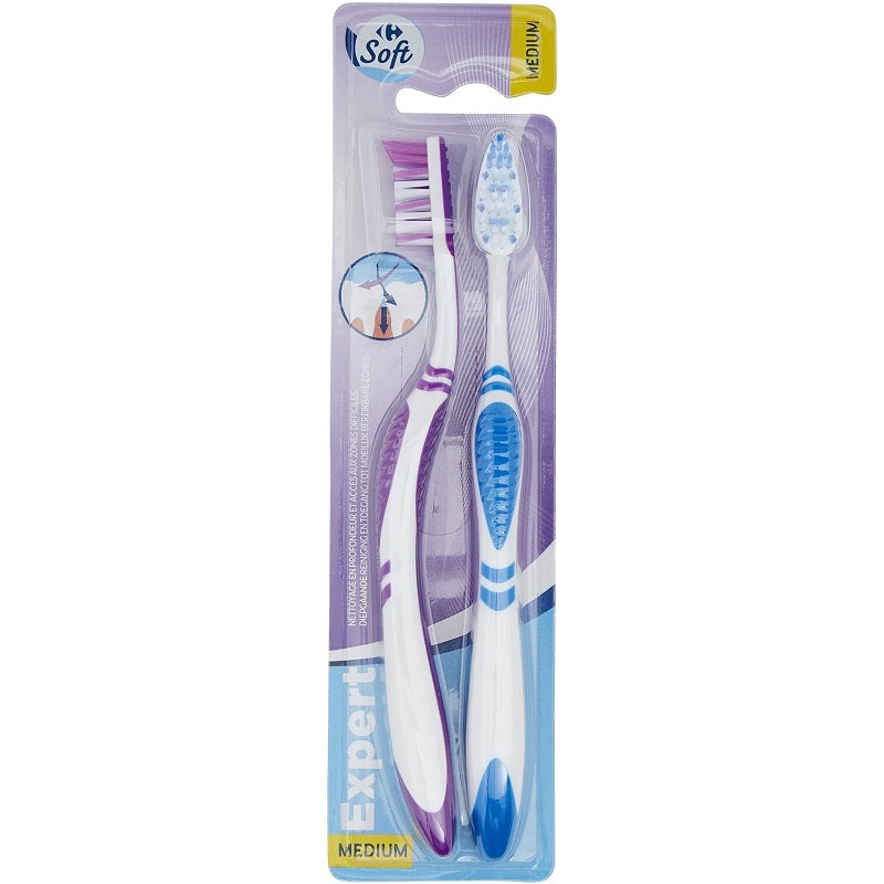 Carrefour Expert Medium Toothbrushes  -  2Pc