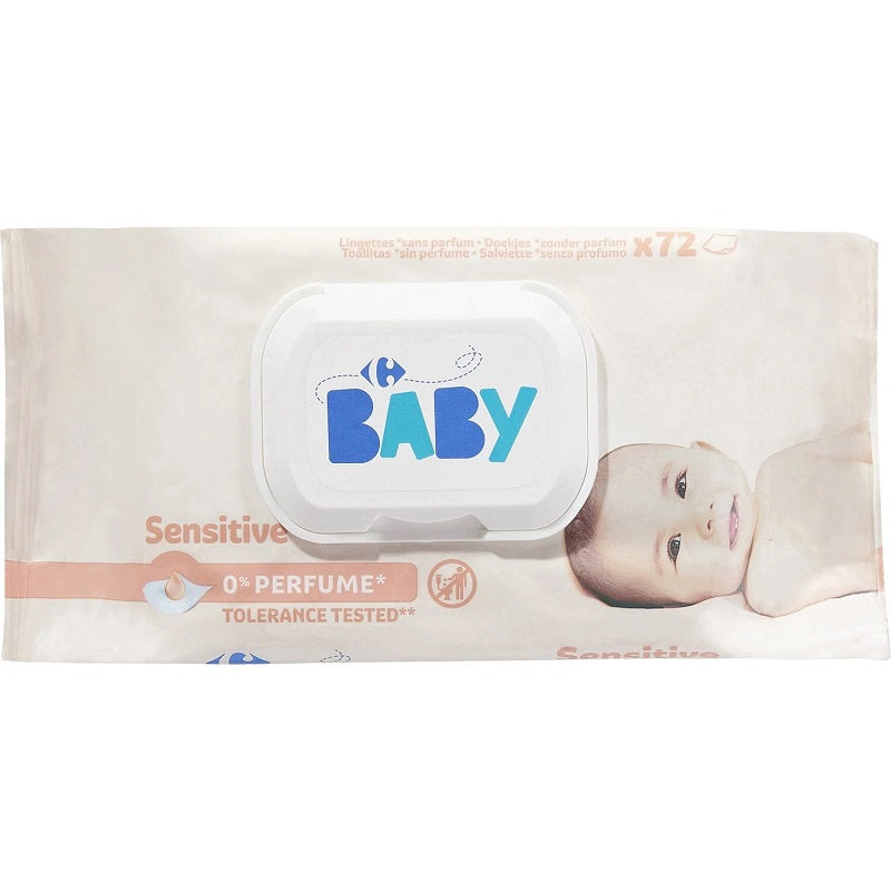 Carrefour Sensitive Baby Wipes  - 70Pc