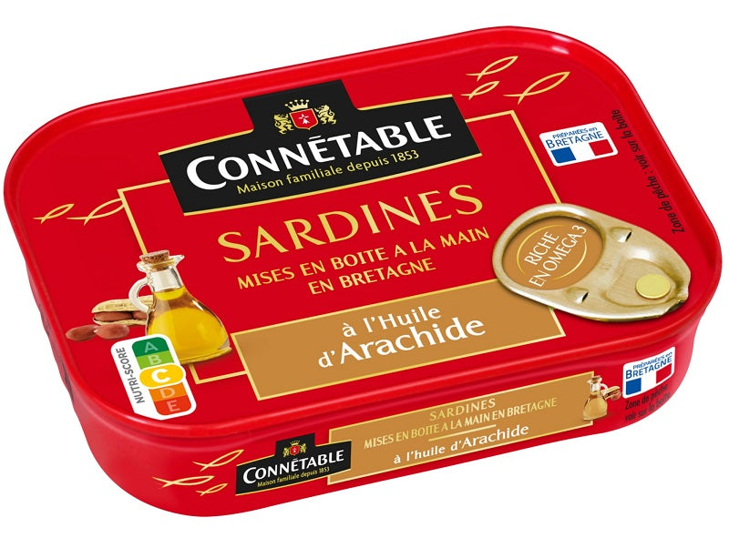 Connetable Sardines In Peanut Oil  - 115 G